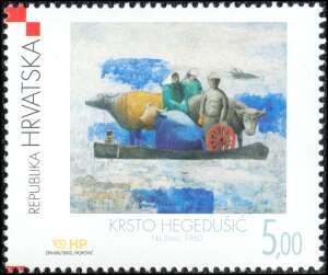 HRVATSKO MODERNO SLIKARSTVO - KRSTO HEGEDUŠIĆ “ Na Dravi”, 1960.