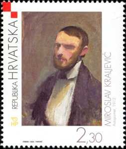 HRVATSKO MODERNO SLIKARSTVO - MIROSLAV KRALJEVIĆ, Autoportret, 1912.