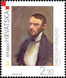 HRVATSKO MODERNO SLIKARSTVO - MIROSLAV KRALJEVIĆ, Autoportret, 1912.