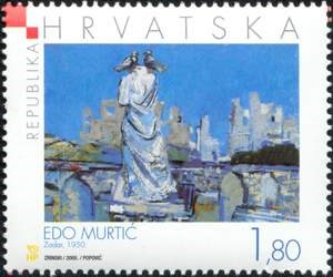 HRVATSKO MODERNO SLIKARSTVO - Edo Murtić, Zadar, 1950., ulje na platnu, Moderna galerija u Zagrebu
