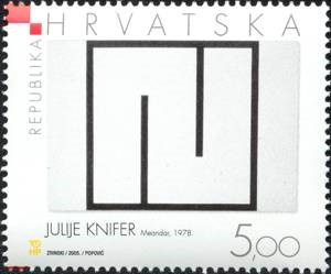 HRVATSKO MODERNO SLIKARSTVO - Julije Knifer, Meandar, 1978., akril na platnu, Moderna galerija u Zagrebu