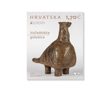 EUROPA – NACIONALNA ARHEOLOŠKA NALAZIŠTA, POSUDA U OBLIKU PTICE IZ VUČEDOLA – tzv. Vučedolska golubica