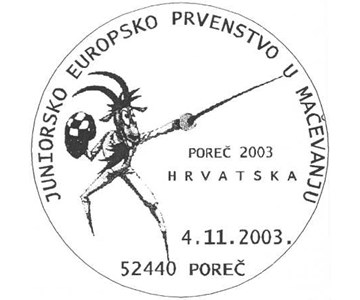 JUNIORSKO EUROPSKO PRVENSTVO U MAČEVANJU - POREČ 2003