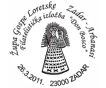 ŽUPA GOSPE LURDSKE ZADAR - ARBANASI<BR> FILATELISTIČKA IZLOŽBA &rsquo;DON BOSCO&rsquo;