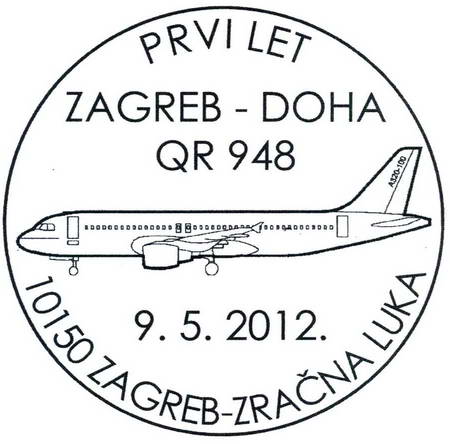 PRVI LET  ZAGREB - DOHA QR 948